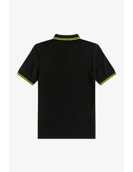 Polo Fred Perry Twin Tipped Verde Oscuro