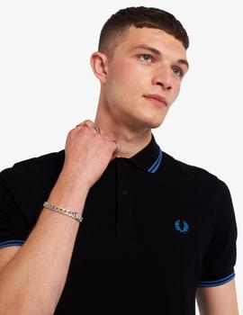 Polo Fred Perry Twin Tipped Negro