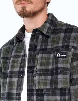 Camisa Penfield Checked Polar Gris