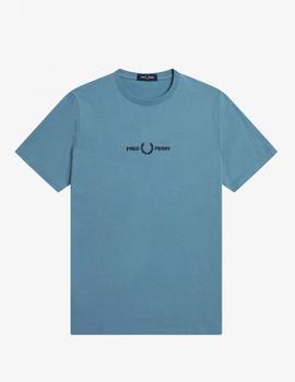 Camiseta Fred Perry Embroidered Turquesa