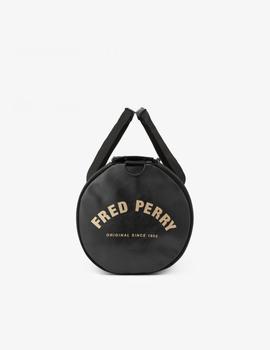 Bolso Fred Perry Tonal Pu Barrel Negro