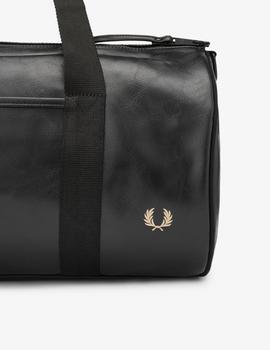 Bolso Fred Perry Tonal Pu Barrel Negro