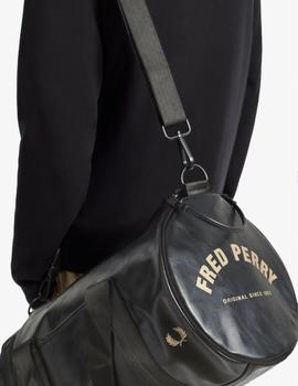 Bolso Fred Perry Tonal Pu Barrel Negro