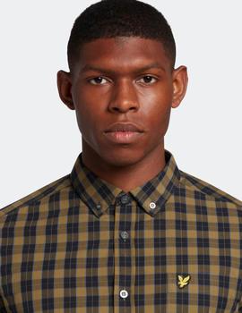 Camisa Lyle & Scott Checked Poplin Verde