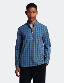 Camisa Lyle & Scott Checked Poplin Azul