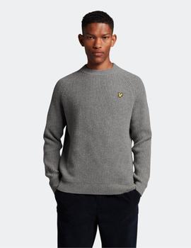 Jersey Lyle & Scott Shaker Stitch Gris