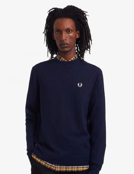 Jersey Fred Perry Classic Crew Neck Marino