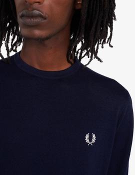 Jersey Fred Perry Classic Crew Neck Marino