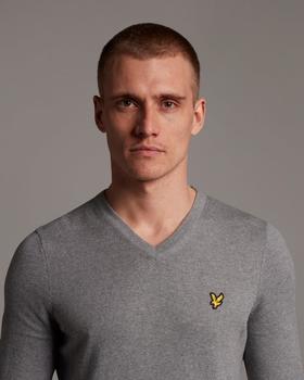 Jersey Lyle & Scott Cuello Pico Gris