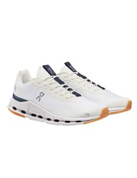 Zapatilla On Cloudnova Form mujer  blanco/Azul