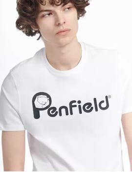 Camiseta Penfield Bear Chest  Blanca