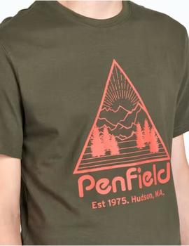 Camiseta Penfield Triangle Mountain Graph Verde