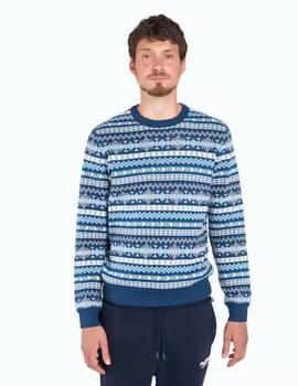 Jersey Penfield Geo Jacquard Knit Azul