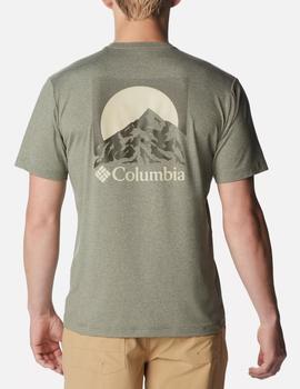 Camiseta Columbia Tech Trail Graphic T Verde Oliva