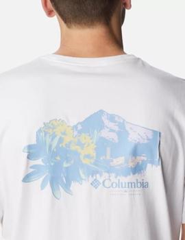 Camiseta Columbia Explorers Canyon Bac  Blanca