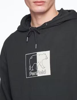 Sudadera Penfield Inverted Bear Hood Negra
