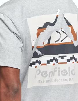 Camiseta Penfield Geo Back Print Gris