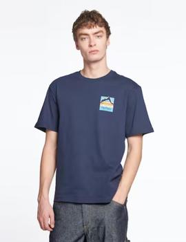 Camiseta Penfield Geo Back Print Marino