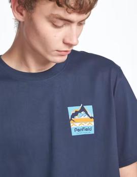 Camiseta Penfield Geo Back Print Marino