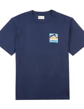 Camiseta Penfield Geo Back Print Marino