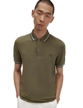 Polo Fred Perry Twin Tipped Verde Oliva