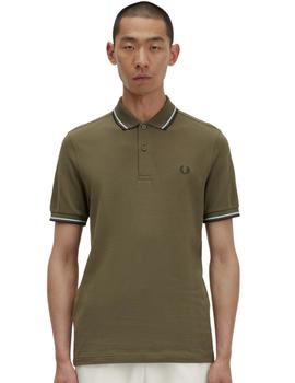 Polo Fred Perry Twin Tipped Verde Oliva