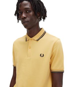 Polo Fred Perry Twin Tipped Amarillo