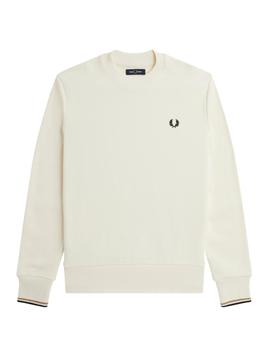 Sudadera Fred Perry Crew Neck Crudo