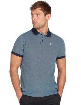 Polo Barbour Liso M/C Sports Azul