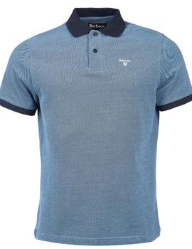 Polo Barbour Liso M/C Sports Azul
