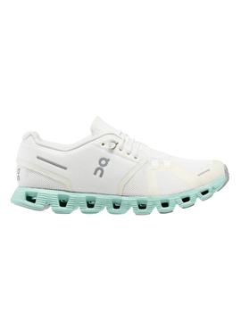 Zapatillas On Running Cloud 5 mujer  blanca y verde