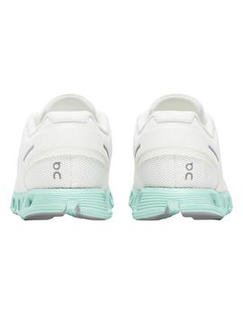 Zapatillas On Running Cloud 5 mujer  blanca y verde