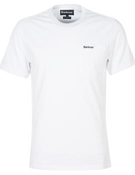 Camiseta Barbour M/Langdon Pock Blanca