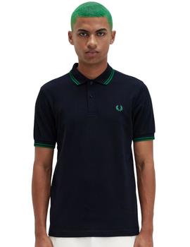 Polo Fred Perry Twin Tipped Marino/Verde
