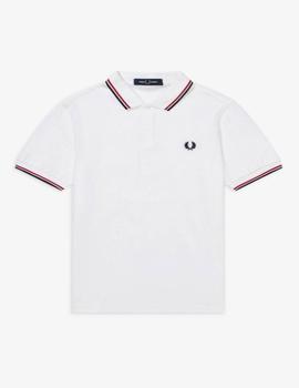 Polo Fred Perry Blanco