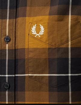 Camisa Fred Perry Tartan Mostaza/Marrón hombre