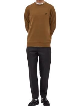 Jersey Fred Perry Classic Crew Mostaza hombre