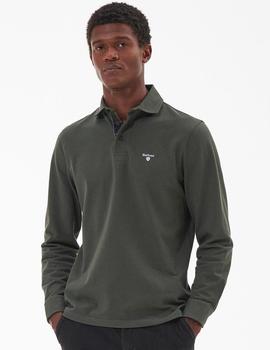 Polo Barbour Liso m/c Firbank Verde