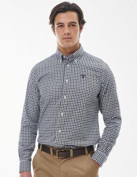 Camisa Barbour M/L Finke Tai Lo Negra/Blanca hombre