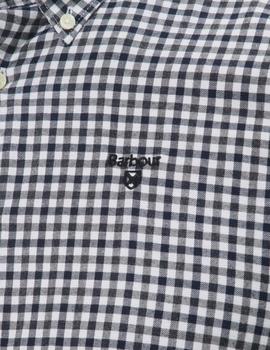 Camisa Barbour M/L Finke Tai Lo Negra/Blanca hombre