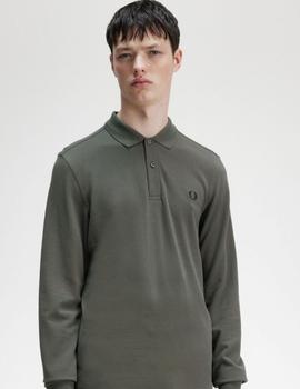 Polo Fred Perry Ls Plain Verde Oliva