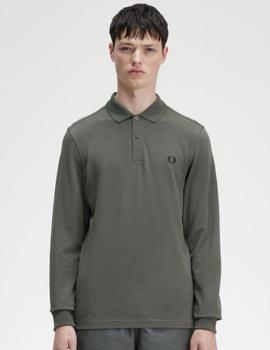 Polo Fred Perry Ls Plain Verde Oliva