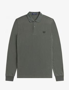 Polo Fred Perry Ls Plain Verde Oliva