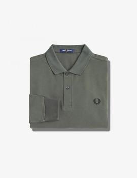 Polo Fred Perry Ls Plain Verde Oliva