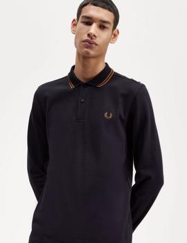 Polo Fred Perry Ls Twin Tipped Marino