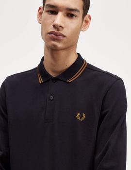 Polo Fred Perry Ls Twin Tipped Marino
