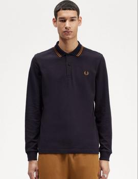 Polo Fred Perry Ls Twin Tipped Marino