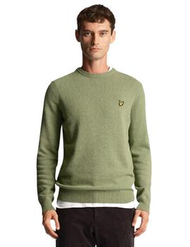 Jersey Lyle & Scott Crewn Lambswool Verde hombre