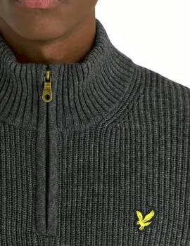 Jersey Lyle & Scott Rib Quarter Zip Marengo hombre