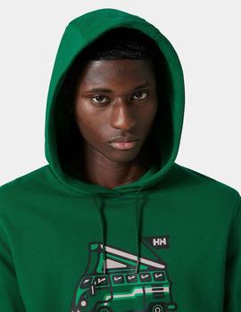 Sudadera HH F2F Organic Cotton Hoodie Verde Hombre